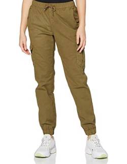 Urban Classics Damen Ladies High Waist Cargo Jogging Pants Hose, summerolive, 3XL von Urban Classics