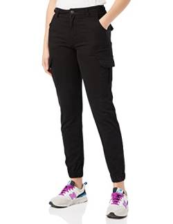 Urban Classics Damen Ladies High Waist Cargo Pants Hose, Black, 30 von Urban Classics