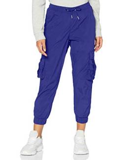 Urban Classics Damen Ladies High Waist Crinkle Nylon Cargo Pants Hose, bluepurple, L von Urban Classics