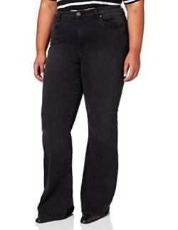 Urban Classics Damen Ladies High Waist Flared Denim Pants Hose, Black Washed, 27 von Urban Classics