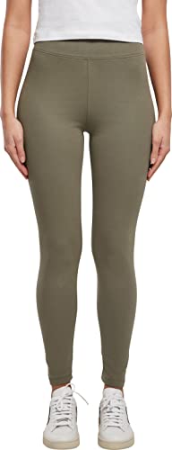Urban Classics Damen Ladies High Waist Jersey Leggings Yoga Pants, Olive, 4XL von Urban Classics