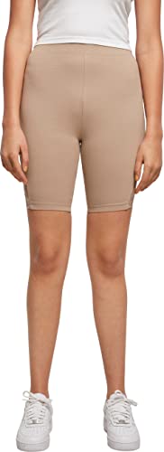 Urban Classics Damen Ladies High Waist Lace Inset Cycle Yoga-Shorts, softtaupe, S von Urban Classics