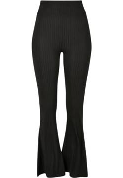 Urban Classics Damen Ladies High Waist Rib Flared Leggings Yoga Pants, Schwarz, 4XL EU von Urban Classics