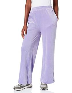 Urban Classics Damen Ladies High Waist Straight Velvet Sweatpants Trainingshose, Lavender, M von Urban Classics