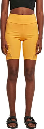 Urban Classics Damen Ladies High Waist Tech Mesh Cycle Shorts, magicmango, L von Urban Classics