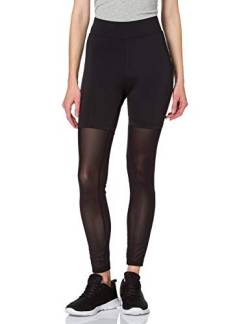 Urban Classics Damen Ladies High Waist Transparent Tech Mesh Leggings, Black, S von Urban Classics