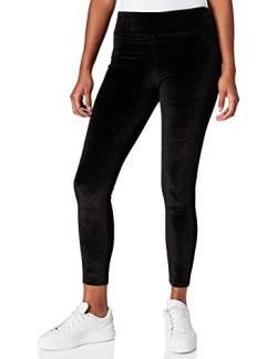 Urban Classics Damen Ladies High Waist Velvet Leggings, Black, 5XL von Urban Classics