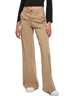 Urban Classics Damen Ladies High Waist Wide Leg Chino Pants Hose, Unionbeige, 27 von Urban Classics