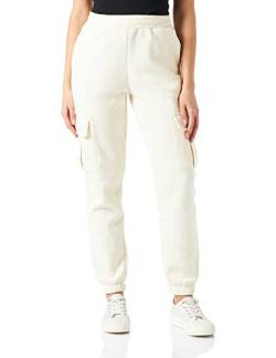 Urban Classics Damen Ladies High Waits Cargo Sweat Pants Trainingshose, whitesand, L von Urban Classics