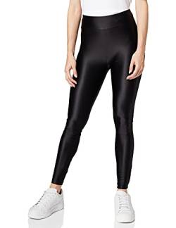 Urban Classics Damen Ladies Highwaist Shiny Metalic Leggings Hose, Schwarz, M von Urban Classics