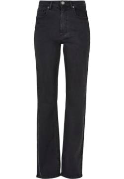 Urban Classics Damen TB5467-Ladies Highwaist Straight Slit Denim Pants Hose, Black Washed, 29 von Urban Classics