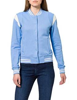 Urban Classics Damen Ladies Inset Sweat Jacket College-Jacke, Clearwater/whitesand, 4XL von Urban Classics