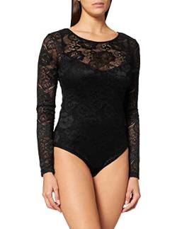 Urban Classics Damen Ladies Lace Longsleeve Body Shapewear Ganzkörper-Body, black, 5XL von Urban Classics