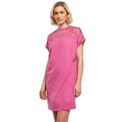 Urban Classics Damen Ladies Lace Tee Dress Kleid, Pink, XL von Urban Classics