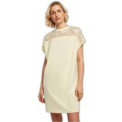 Urban Classics Damen Ladies Lace Tee Dress Kleid, softyellow, M von Urban Classics