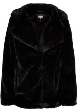 Urban Classics Damen Ladies Lapel Teddy Jacket Jacke, Black, 3XL von Urban Classics