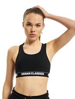 Urban Classics Damen TB1490-Ladies Logo Bra Sport Tank Top, Schwarz, X-Small von Urban Classics