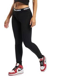 Urban Classics Damen Ladies Logo Leggings, Schwarz, S EU von Urban Classics