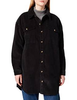 Urban Classics Damen TB4544-Ladies Long Corduroy Overshirt Hemd, Black, M von Urban Classics