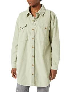 Urban Classics Damen TB4544-Ladies Long Corduroy Overshirt Hemd, softsalvia, 4XL von Urban Classics