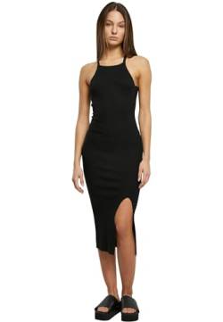 Urban Classics Damen Ladies Midi Rib Knit Crossed Back Dress Kleid, Black, XXL von Urban Classics