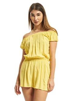 Urban Classics Damen TB2606-Ladies Off Shoulder Short Jumpsuit, Gelb (Bright-Yellow 01684), XS von Urban Classics