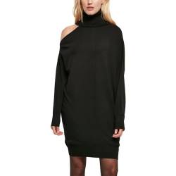 Urban Classics Damen Ladies One Shoulder Knit Dress Kleid, Black, S von Urban Classics