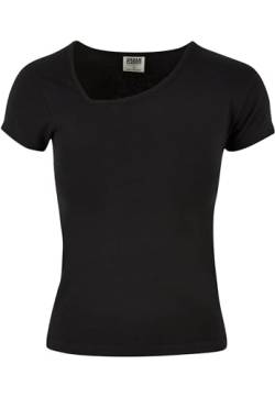 Urban Classics Damen Ladies Organic Asymmetric Neckline Tee T-Shirt, Black, XS von Urban Classics