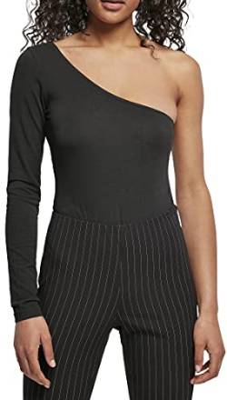 Urban Classics Damen TB4532-Ladies Organic Asymmetric One Sleeve Shapewear Ganzkörper-Body, Black, L von Urban Classics