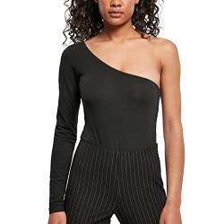 Urban Classics Damen TB4532-Ladies Organic Asymmetric One Sleeve Shapewear Ganzkörper-Body, Black, S von Urban Classics