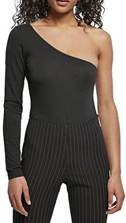 Urban Classics Damen Ladies Organic Asymmetric One Sleeve Shapewear Ganzkörper-Body, Black, XS von Urban Classics