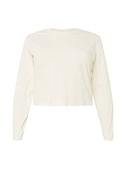 Urban Classics Damen Ladies Organic Cropped Longsleeve T-Shirt, whitesand, L von Urban Classics