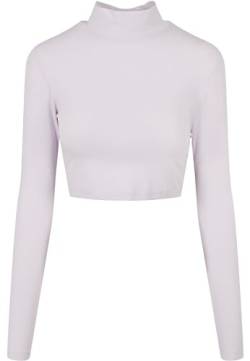 Urban Classics Damen Ladies Organic Cropped Turtelneck Longsleeve T-Shirt, softlilac, 3XL von Urban Classics