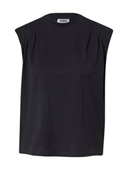 Urban Classics Damen Ladies Organic Heavy Pleated Shoulder Top T-Shirt, black, XL von Urban Classics