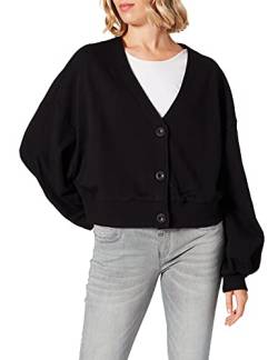 Urban Classics Damen Ladies Organic Oversized Short Terry Cardigan Strickjacke, Schwarz, 3XL von Urban Classics