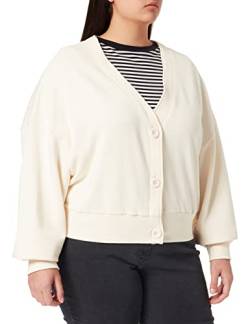 Urban Classics Damen Ladies Organic Oversized Short Terry Cardigan Strickjacke, whitesand, 3XL von Urban Classics