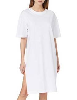 Urban Classics Damen Ladies Organic Oversized Slit Tee Dress Kleid, White, XL von Urban Classics