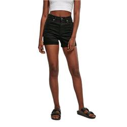 Urban Classics Damen Ladies Organic Stretch Denim 5 Pocket Shorts Jeans-Shorts, black washed, 34 von Urban Classics