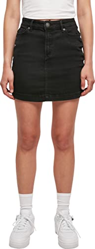 Urban Classics Damen Ladies Organic Stretch Denim Mini Skirt Rock, Black Washed, 27 EU von Urban Classics