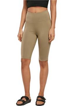 Urban Classics Damen TB5014-Ladies Organic Stretch Jersey Cycle Yoga-Shorts, Khaki, M von Urban Classics