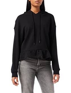 Urban Classics Damen Ladies Organic Volants Hoody Kapuzenpullover, Black, L von Urban Classics