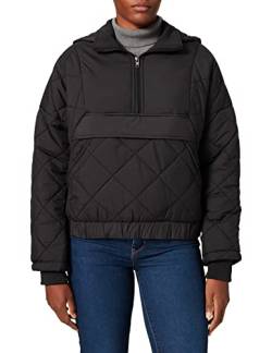 Urban Classics Damen TB4555-Ladies Oversized Diamond Quilted Pull Over Jacket Jacke, Schwarz, L von Urban Classics