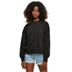 Urban Classics Damen Ladies Oversized Rainbow Crewneck Sweatshirt, Black, XL von Urban Classics