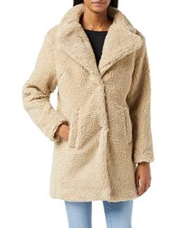 Urban Classics Damen Ladies Oversized Sherpa Coat Mantel, Beige (Sand 00208), XXX-Large (Herstellergröße: 3XL) von Urban Classics