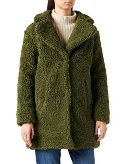 Urban Classics Damen Ladies Oversized Sherpa Coat Mantel, Grün (Olive 00176), Medium (Herstellergröße: M) von Urban Classics