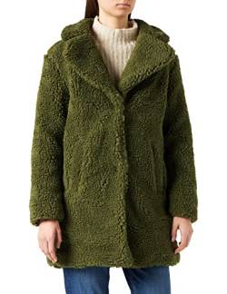 Urban Classics Damen Ladies Oversized Sherpa Coat Mantel, Grün (Olive 00176), Small (Herstellergröße: S) von Urban Classics