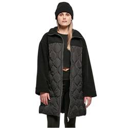 Urban Classics Damen TB5431-Ladies Oversized Sherpa Quilted Coat Jacke, Black, 3XL von Urban Classics