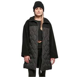 Urban Classics Damen Ladies Oversized Sherpa Quilted Coat Jacke, Black, 4XL von Urban Classics