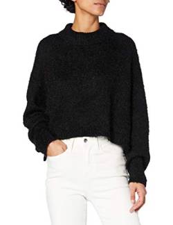 Urban Classics Damen Ladies Oversized Turtleneck Feather Sweater Sweatshirts, Black, M von Urban Classics