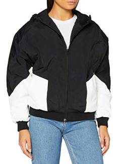 Urban Classics Damen Ladies Padded 2-Tone Batwing Jacket Jacken, Black/White, L von Urban Classics